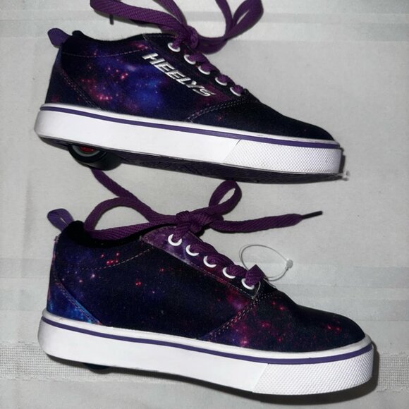 Heelys GALAXY Pro 20 Purple Sneaker Skate Shoes Youth Kids Size‎ 1 EUC - Picture 3 of 7